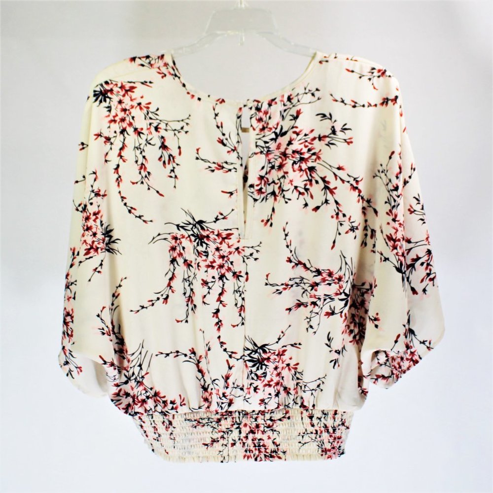 Sienna Sky | White w/ Cherry Blossom Print Blouse